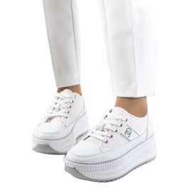 BM Fehér tornacipő magas Barsu talpon