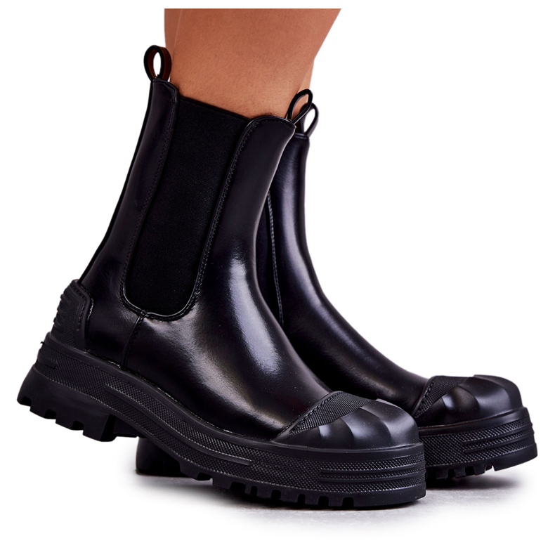 PG1 Klasszikus High Workers fekete Bassti csizma