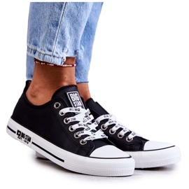 Női bőr tornacipő Big Star KK274096 Fekete