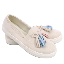 PA1 Őszi tornacipő rojtokkal Salma Beige bézs