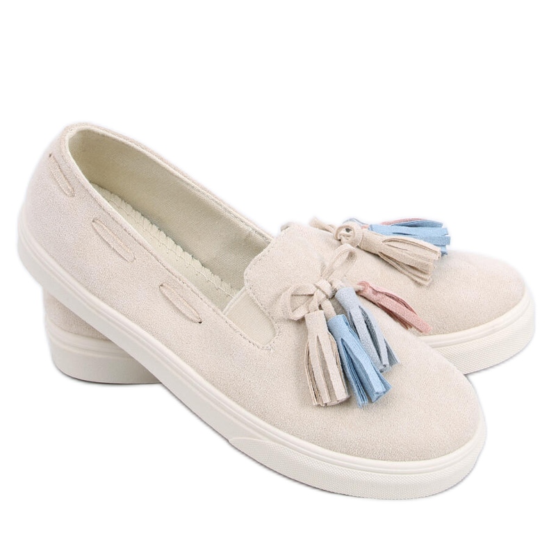 PA1 Őszi tornacipő rojtokkal Salma Beige bézs
