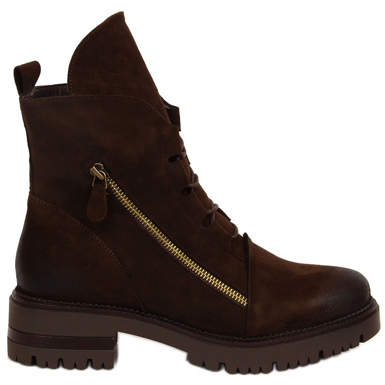 Női barna csizma cipzárral, Potocki Női barna csizma cipzárral, Potocki