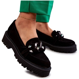 Női velúr cipő Laura Messi 2523 fekete