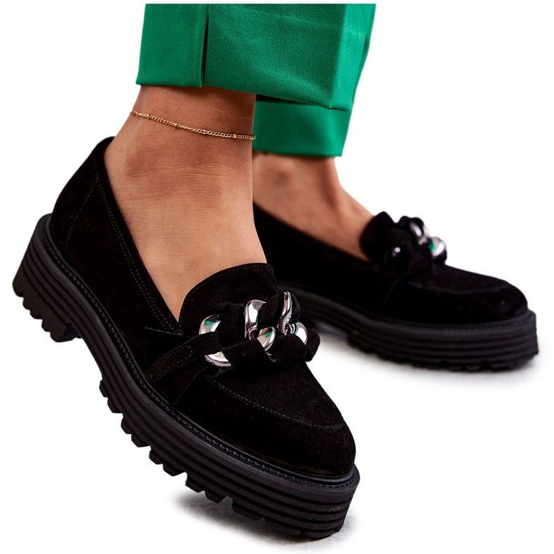 Női velúr cipő Laura Messi 2523 fekete