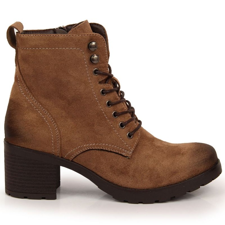 Meleg velúr csizma Potocki W WOL90B barna