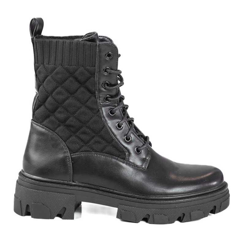 Shelovet női fűzős steppelt fekete táskák