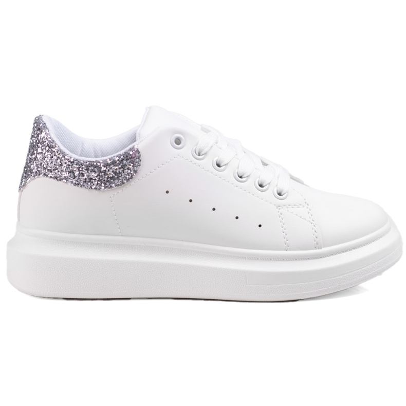 Fehér Shelovet női tornacipő fehér platformon