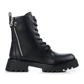 Fekete női Workers dekoratív Shelovet cipzárral