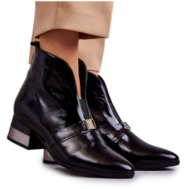 Lapos sarkú bőrcsizma Laura Messi 2268 fekete