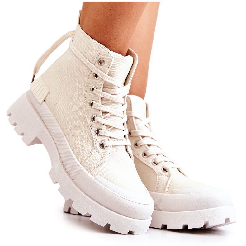 PS1 Faithfull bézs kötött túrabakancs