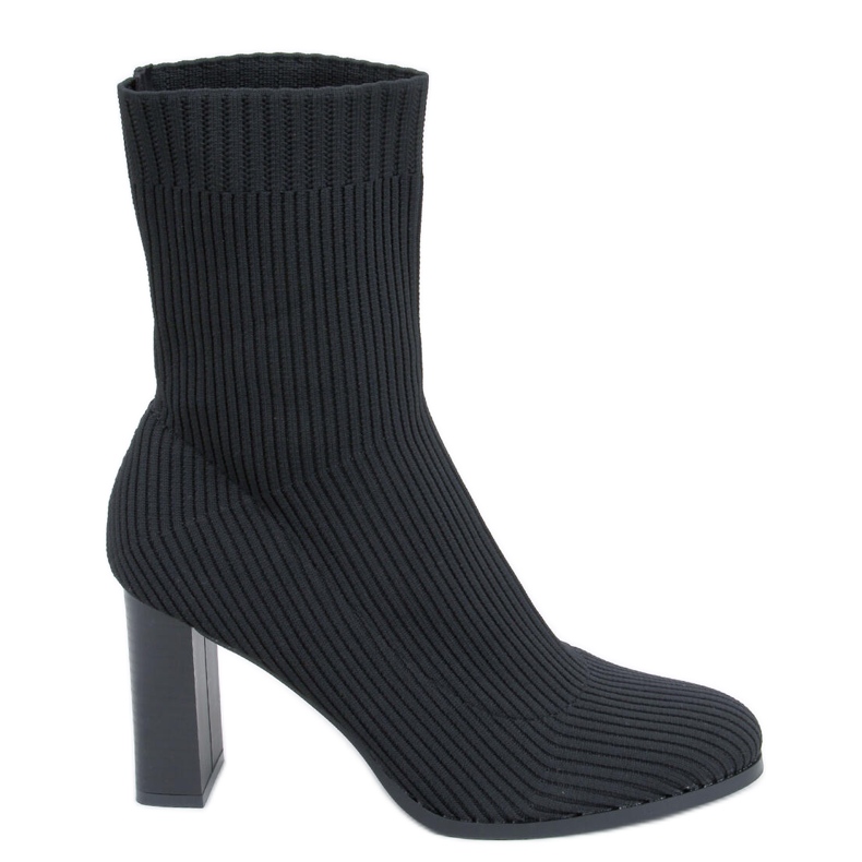 Hermione Fekete magas sarkú zoknis csizma