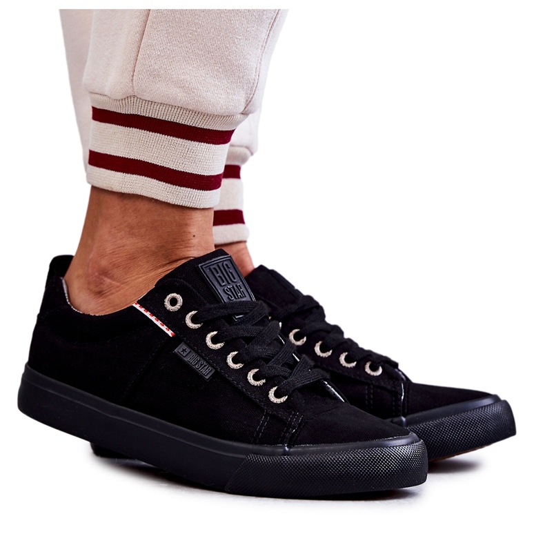 Női alacsony anyagú tornacipő Big Star KK274004 Fekete