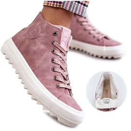 Női cipők Big Star High Warm Pink EE274113 rózsaszín