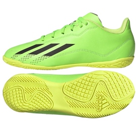 Adidas X Speedportal.4 In Jr GW8505 futballcipő zöld zöld Adidas X Speedportal.4 In Jr GW8505 futballcipő zöld zöld