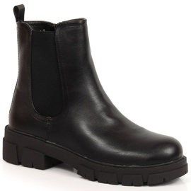 S.Barski Fekete női csizma Jodhpur csizma a platformon S. Barskitól