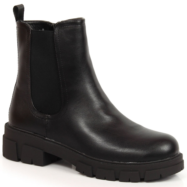 S.Barski Fekete női csizma Jodhpur csizma a platformon S. Barskitól