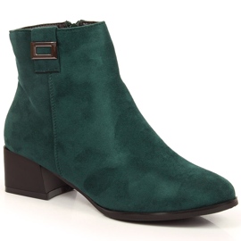 M. DASZYŃSKI Női zöld velúr meleg csizma Daszyński SAN3B