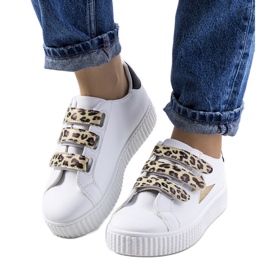 Fehér Pitmerden tornacipő aranysárga Fehér Pitmerden tornacipő aranysárga