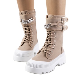 BM Barna tornacipő Taus lánccal khaki zöld BM Barna tornacipő Taus lánccal khaki zöld