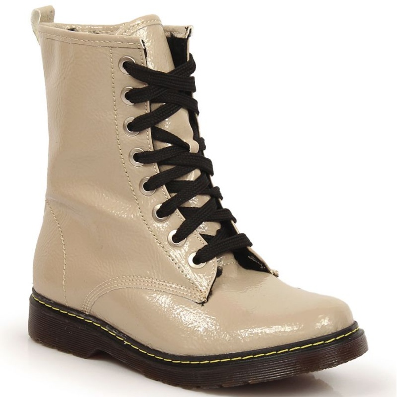 Meleg lakkozott csizma Kornecki Jr. KOR6017B bézs Meleg lakkozott csizma Kornecki Jr. KOR6017B bézs