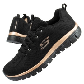 Skechers Get Connected W 12615-BKRG oktatók fekete aranysárga