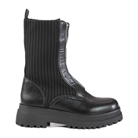 Shelovet fekete női táskák cipzárral Shelovet fekete női táskák cipzárral