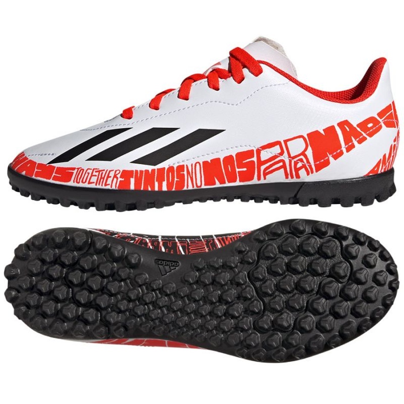 Adidas X Speedportal.4 Messi Tf Jr GW8402 futballcipő fehér fehér