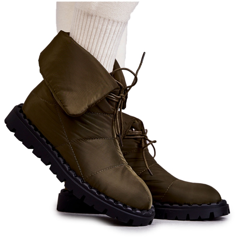 Női Green Emelie hőszigetelt anyagú csizma zöld