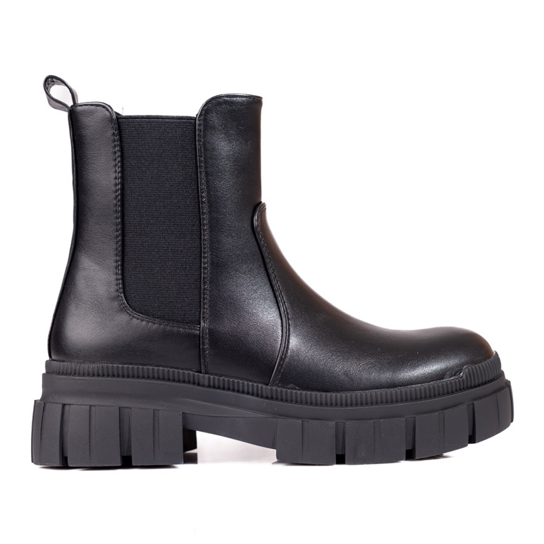 Női Chelsea csizma a Shelovet platformon fekete
