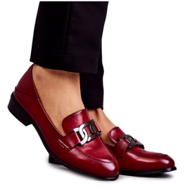 Vinceza Divatos Bőr Loafers Burgundy Trine piros Vinceza Divatos Bőr Loafers Burgundy Trine piros
