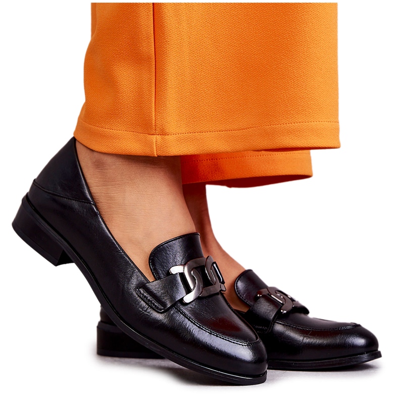 Vinceza Divatos bőr naplopók, fekete trine