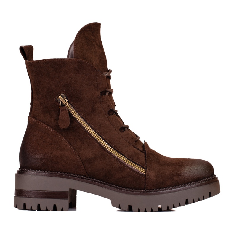 W. Potocki Potocki barna velúr női munkaruha