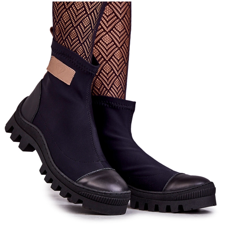 Női szövet csizma Nicole 2703 Fekete