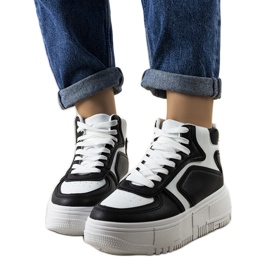 Fekete-fehér Zetta boka tornacipő