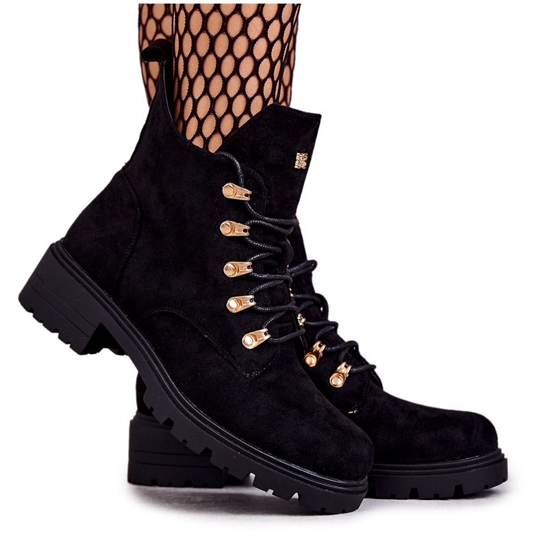 S.Barski Klasszikus női velúr fekete Telma csizma