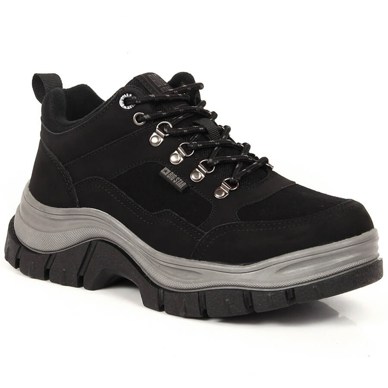 Női fekete csizma gyapjúval Big Star KK274364