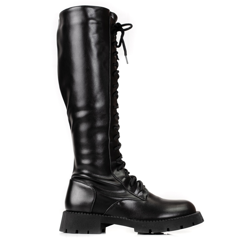 Magas fűzős női fekete Shelovet munkások