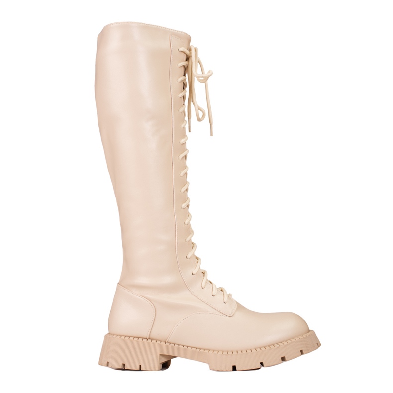 Magas fűzős női bézs Shelovet táskák