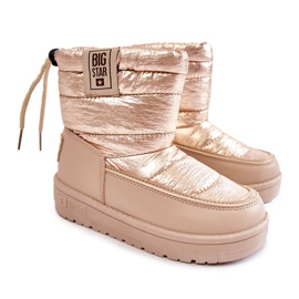 Gyermek hócsizma Big Star KK374221 Beżowo-Złote bézs Gyermek hócsizma Big Star KK374221 Beżowo-Złote bézs