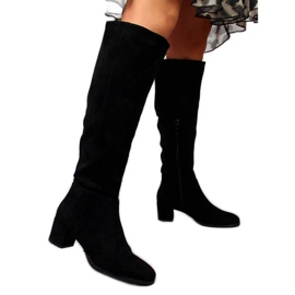 Fekete Sergio Leone meleg női csizma a poszton