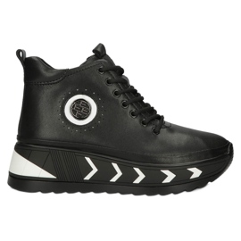 Bőr szigetelt ékcsizma Filippo W PAW381 fekete Bőr szigetelt ékcsizma Filippo W PAW381 fekete