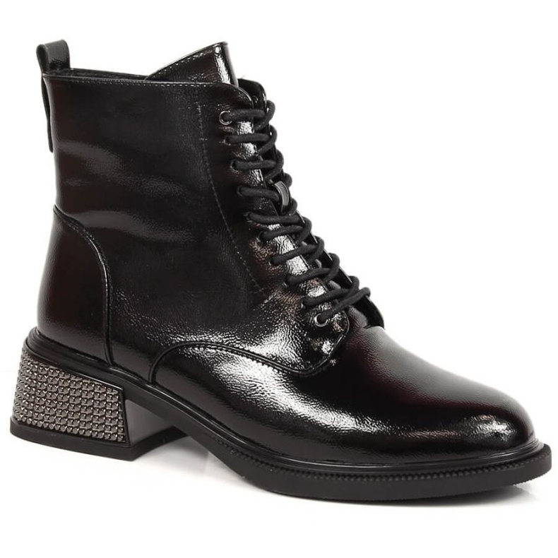 Szabadalmaztatott szigetelt csizma dekoratív hőszigetelt sarokkal Filippo W PAW384 fekete