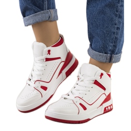 PA1 Piros Megatheo boka tornacipő fehér