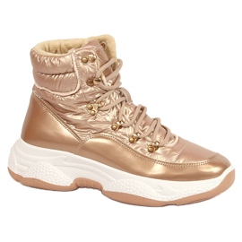 Női magas hőszigetelt arany Vinceza sportcipő aranysárga Női magas hőszigetelt arany Vinceza sportcipő aranysárga