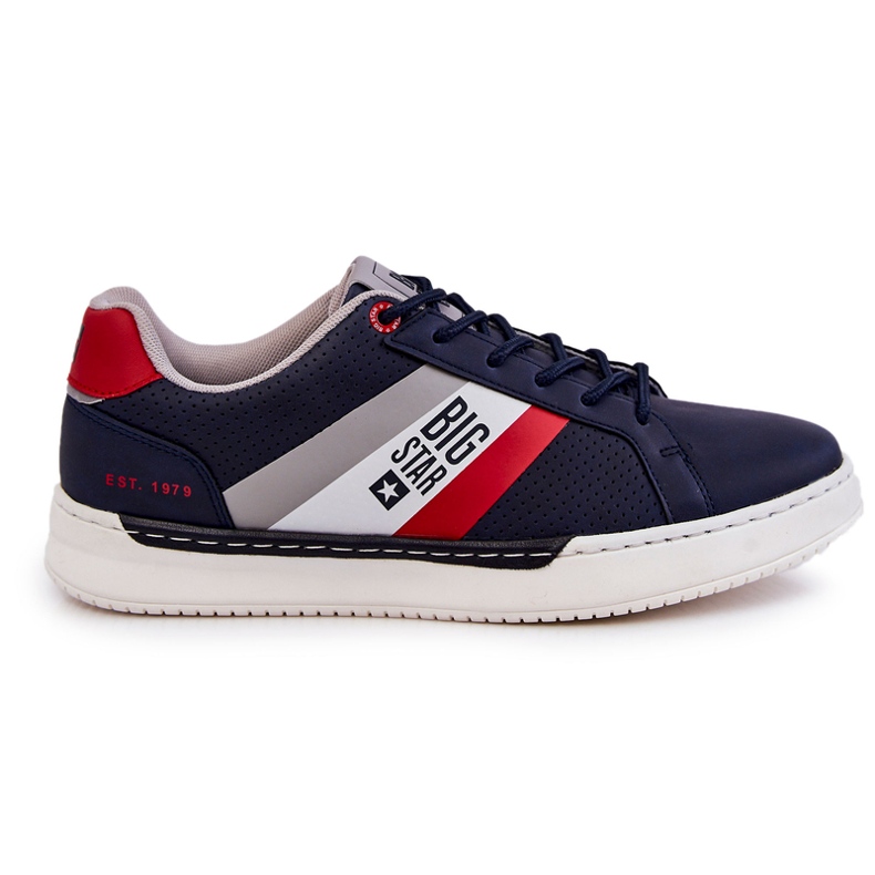 Klasszikus férfi sportcipő Memory Foam Big Star KK174058 sötétkék