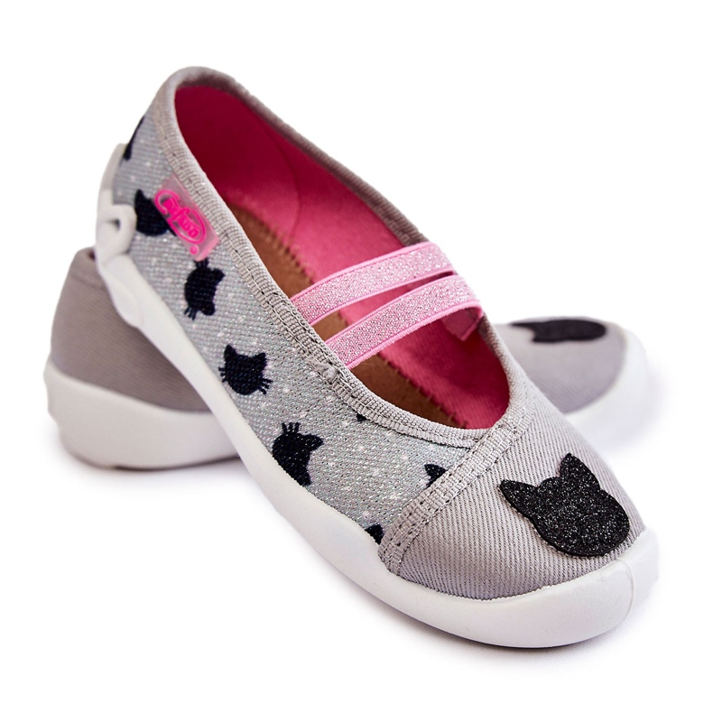 BEFADO S.A. A Balerina Befado Kitten papucs 116X302 szürke