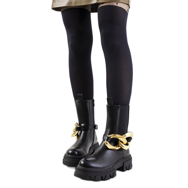 Fekete Croydon csizma