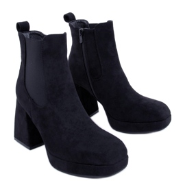 BM Ciara fekete széles sarkú csizma BM Ciara fekete széles sarkú csizma