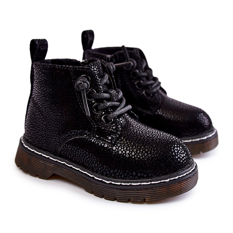 Meleg gyerekcsizma cipzárral, fekete Betsy