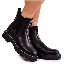 PG1 Divatos meleg csizma fekete Madeleine PG1 Divatos meleg csizma fekete Madeleine